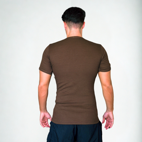 Camiseta Canelada Slim Marrom