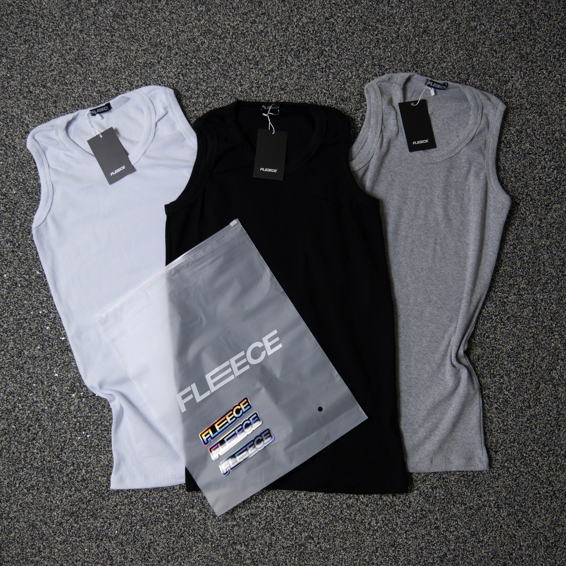 3x Regatas Caneladas Slim - Basic Pack