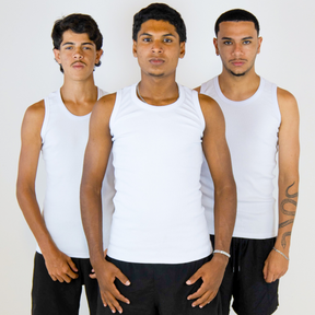 Triple White Tank Top Slim Pack
