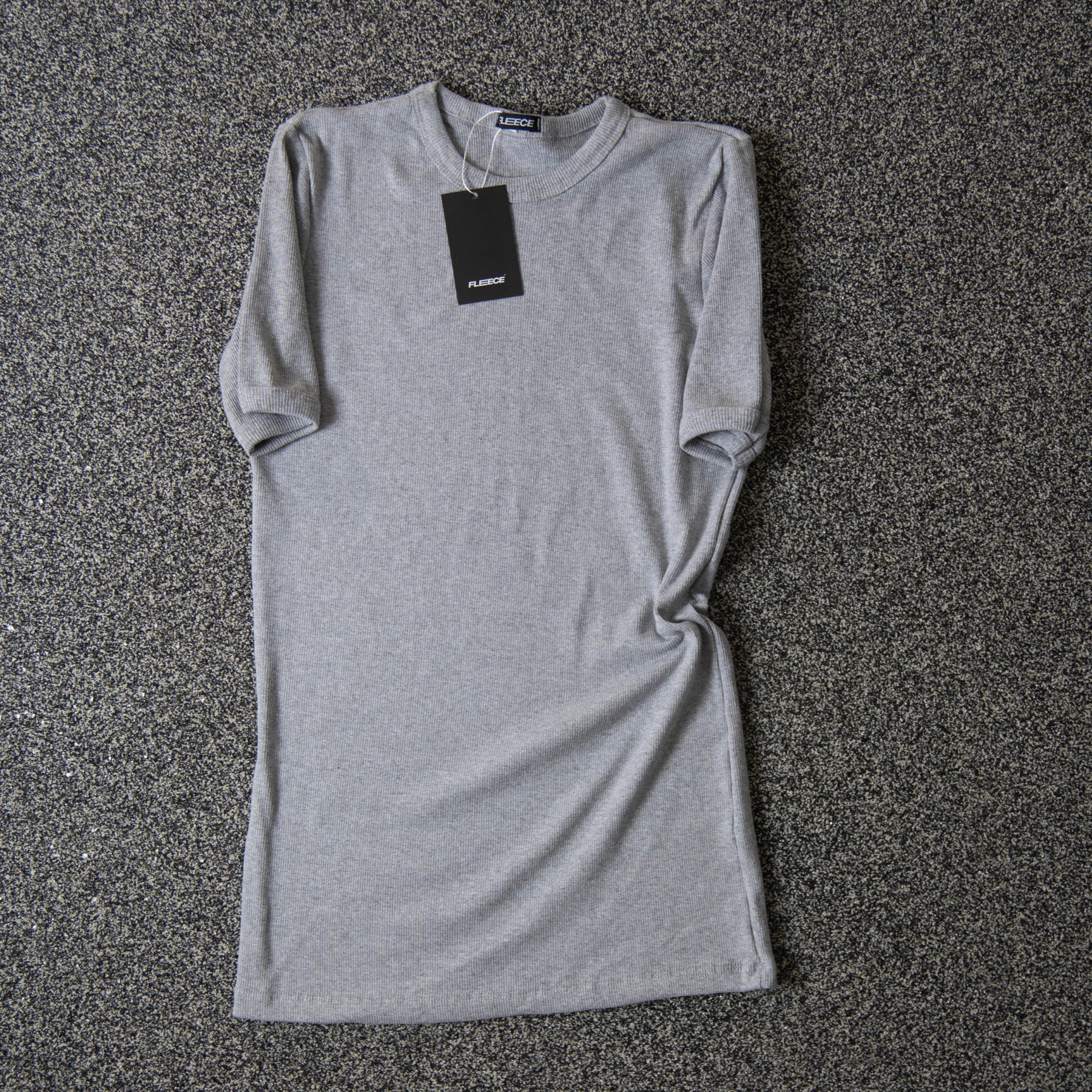 Camiseta Canelada Slim Cinza