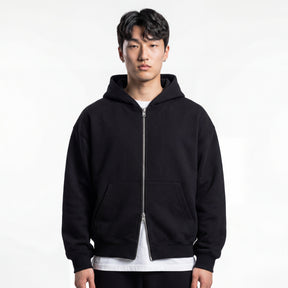 Casaco Moletom Double Zip Preto